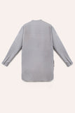 Kurta Shirt, Long, Light Grey
